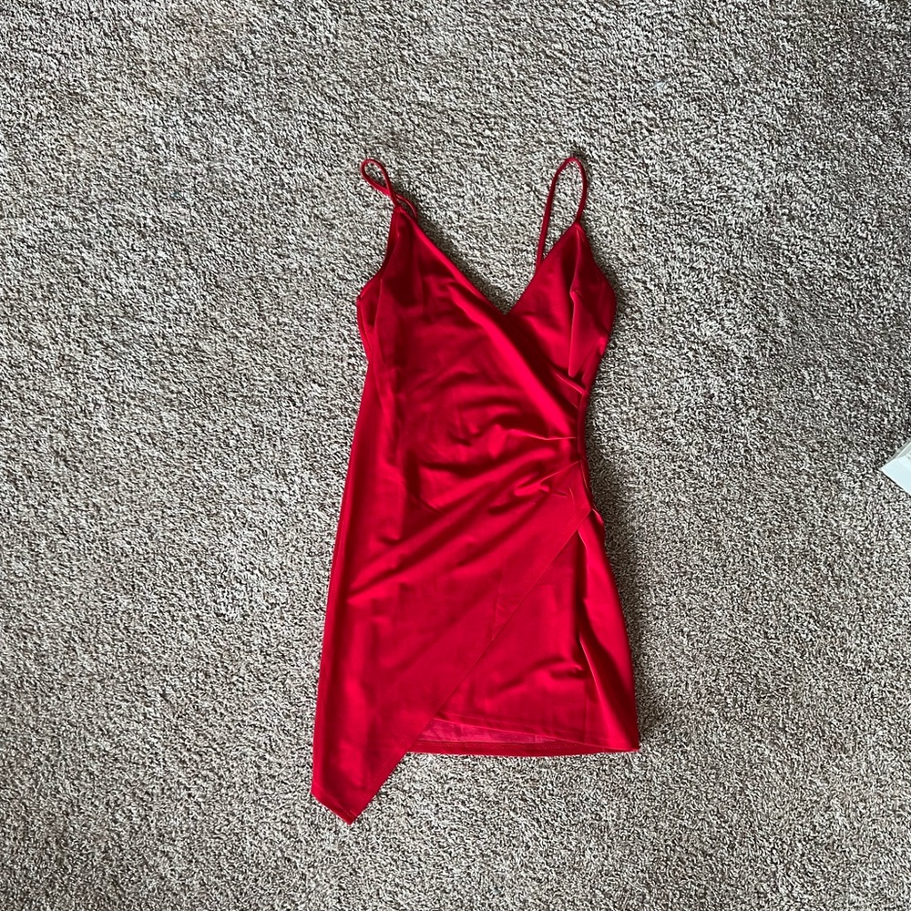 Verdusa Ruched Deep V Bodycon dress